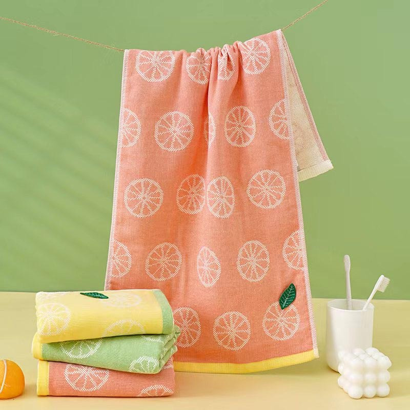 منشفة قطنية صيفية ليمونية