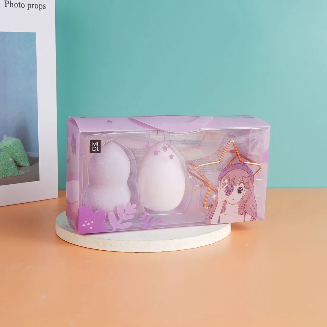 Dream purple beauty blender 2pcs with metal holder