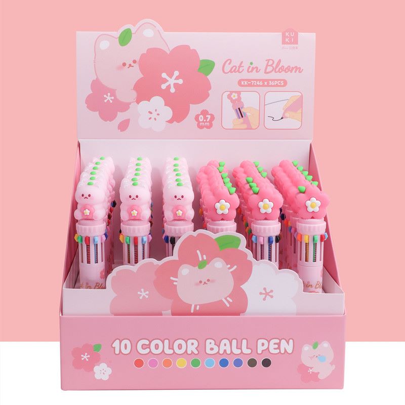 قلم دفتر يدوي 10 ألوان، قلم عصري مختلط ملون للاستخدام اليومي