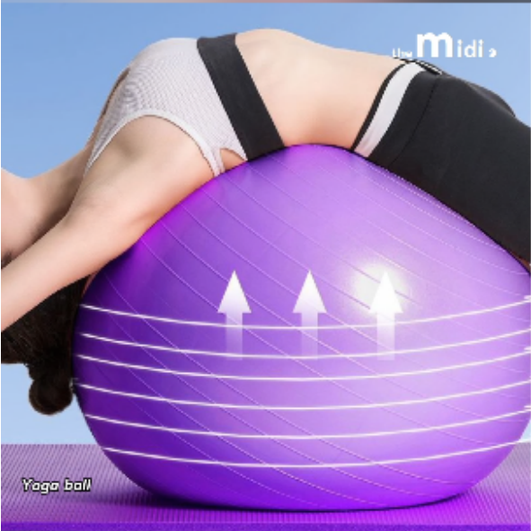 A yoga ball helps you rediscover lightness; every roll is therapeutic.