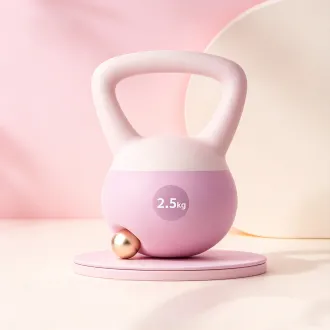2.5KG color-mixed soft kettlebell / pink