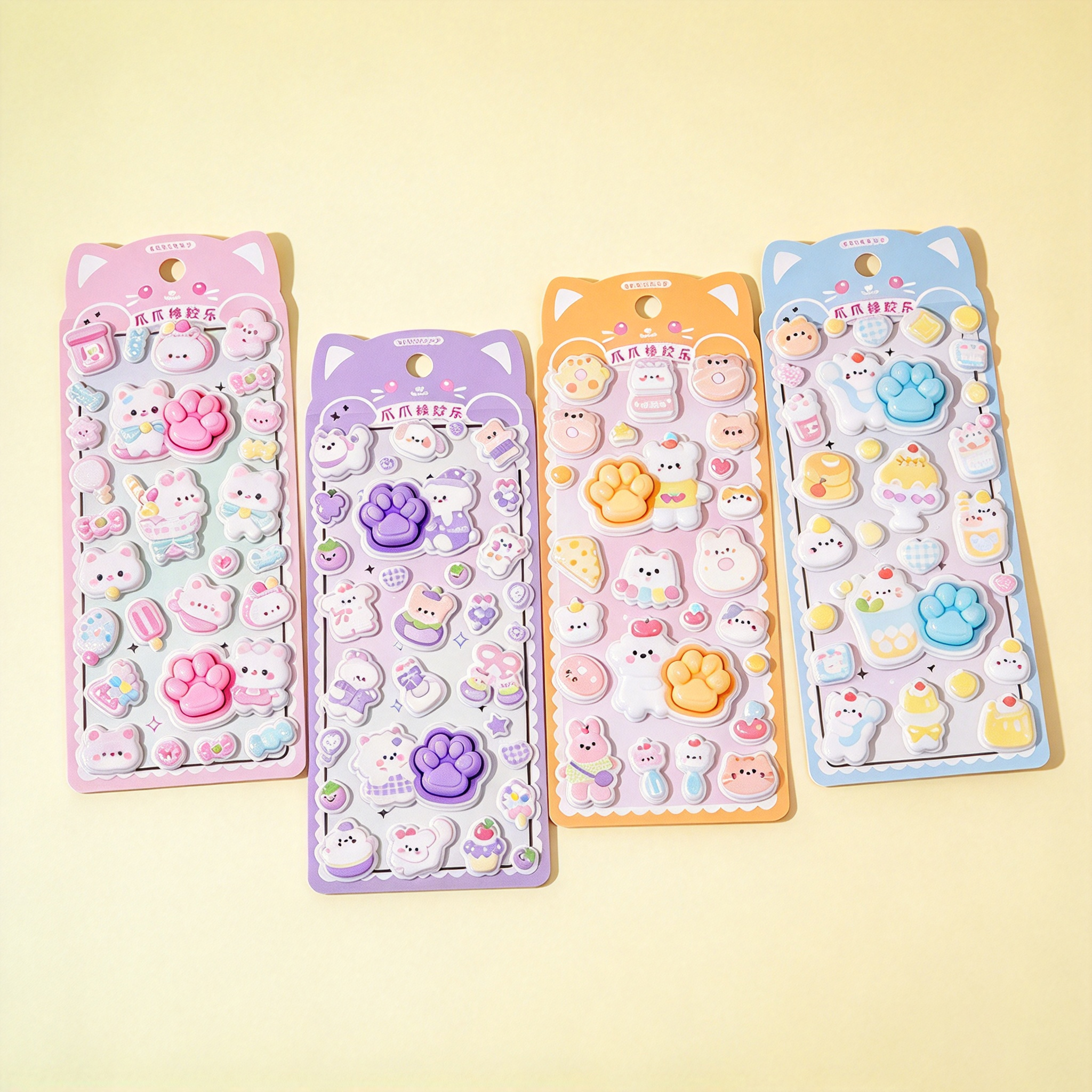 Cat paw squeeze foam stickers/mixed