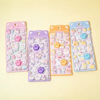 Cat paw squeeze foam stickers/mixed