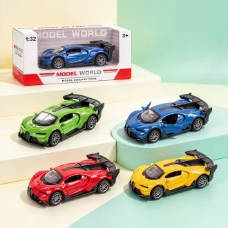 1:32 Simulation Bugatti Pull-back Alloy Car Two-Door/Mixed