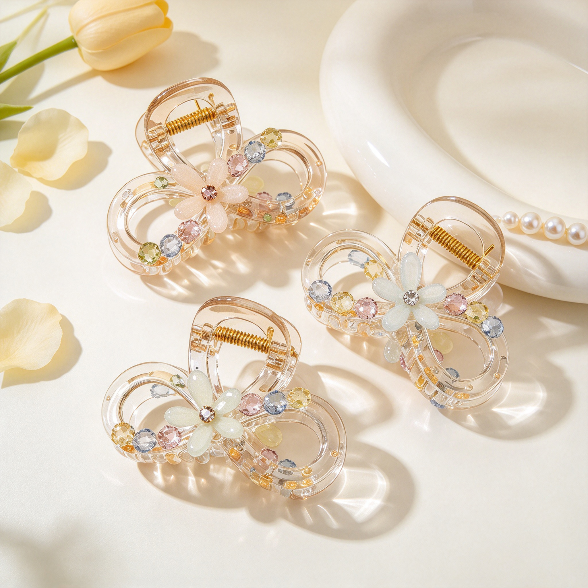 8.5cm small daisy medium claw clip / assorted