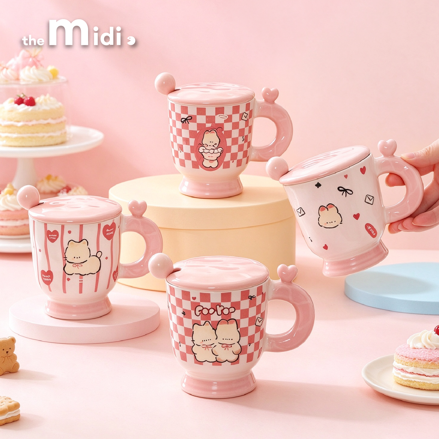 400ml Cute Cartoon Ceramic Mug/Mixed