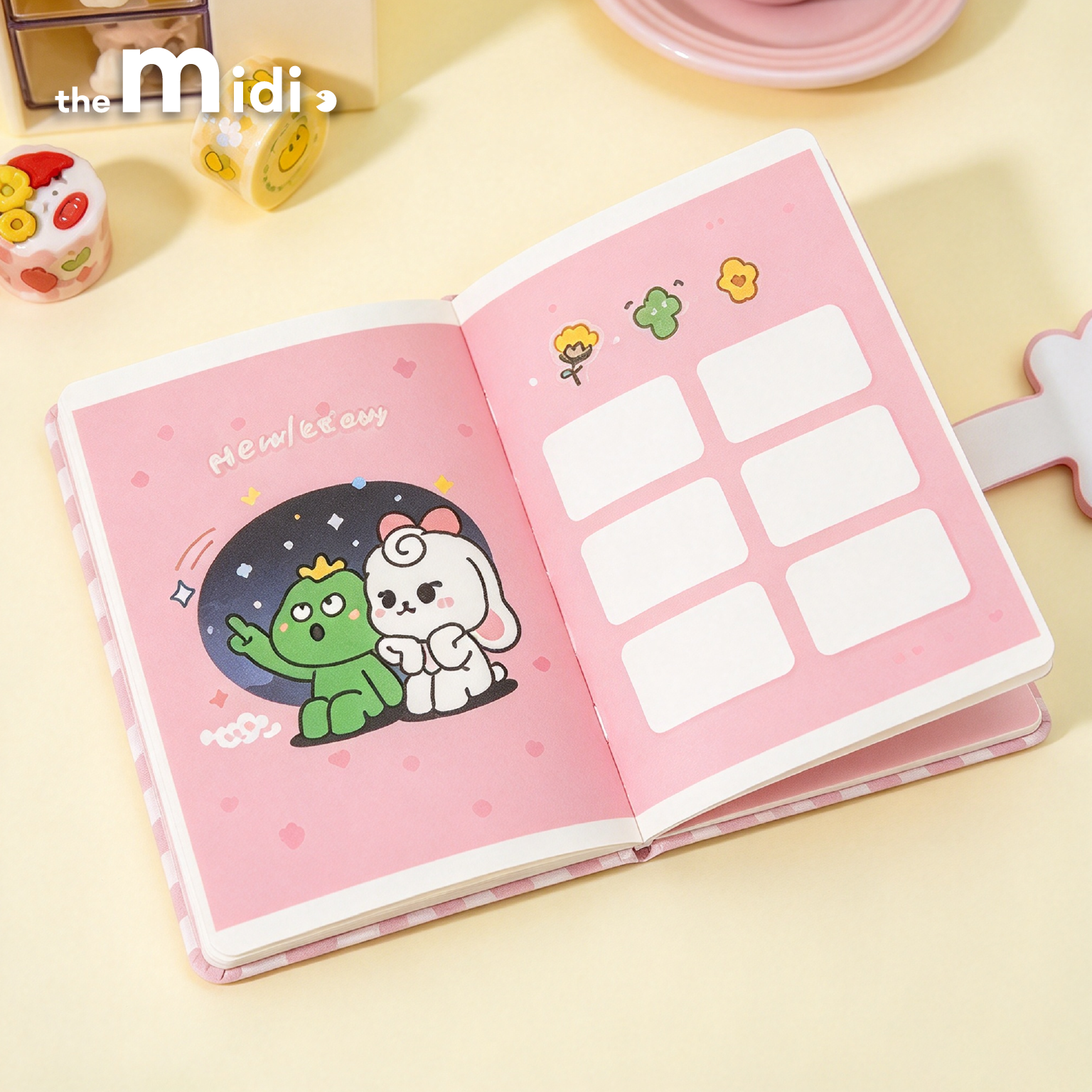 MIDI.FRIENDS Student Magnetic Button Notebook 19*13cm/Pink